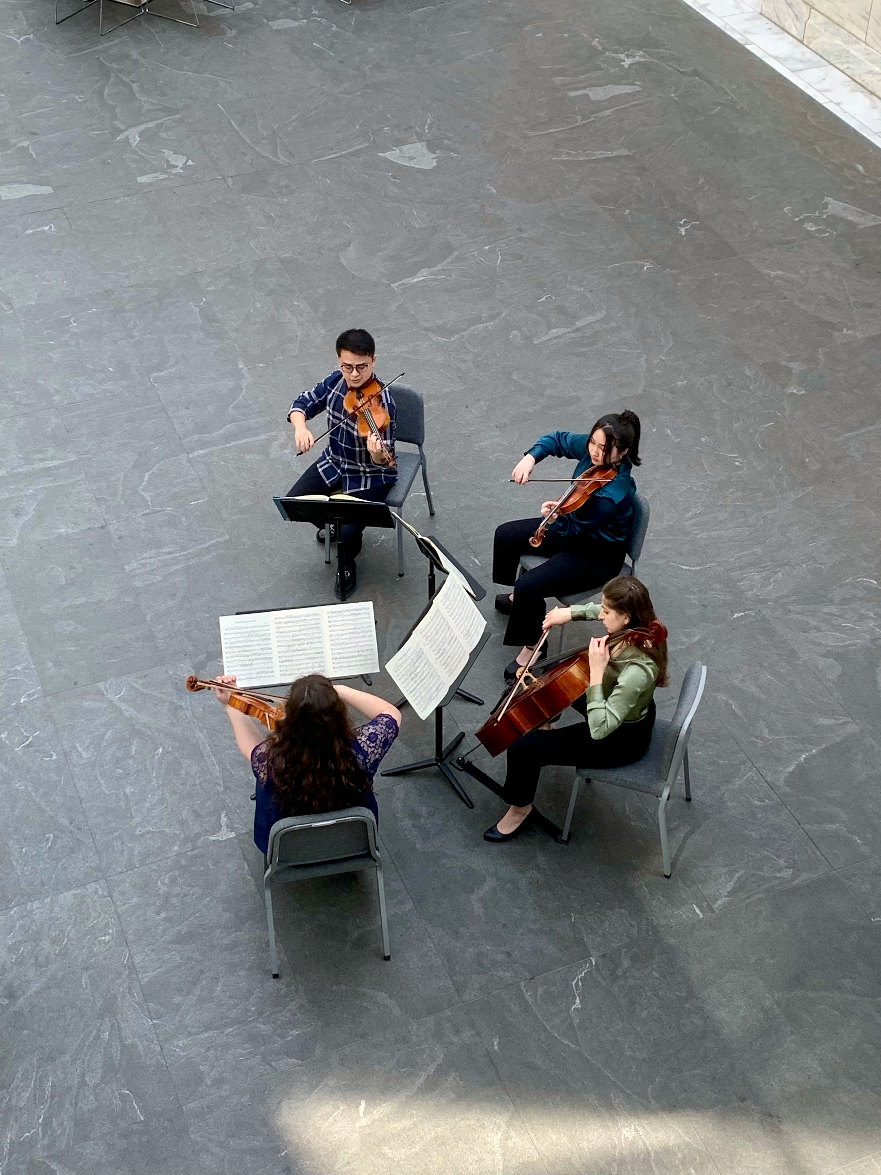 Students rehearsing together
